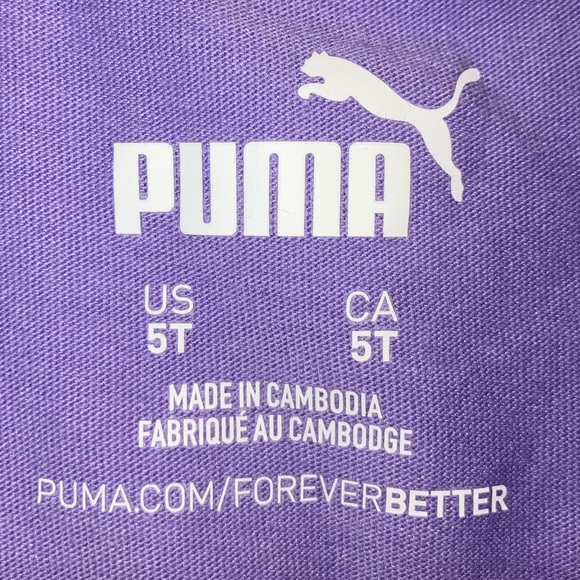 Baby Puma w/ Paw Prints Logo Purple Shirt, Puma Size: 5T, EUC - Picture 4 of 5